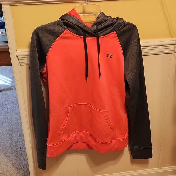 Under Armour Women's Semi-Fitted Pullover Hoodie Bright Pink & Gray Size M - Picture 1 of 10